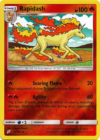 Rapidash 18 181 Uncommon Reverse Holo Sun Moon Team Up Reverse Holo Singles Rapidash 18 181 Uncommon Reverse Holo Sun Moon Team Up Reverse Holo Singles