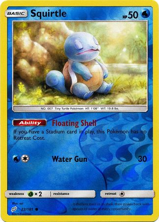 Reverse Holo 33/181 Common Pokemon S&M: Unbroken Bonds Squirtle