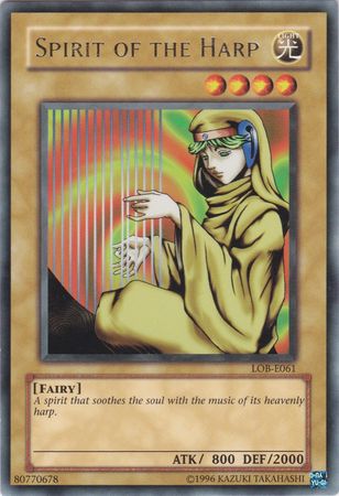 Spirit of the Harp LOB E061 Rare Unlimited Legend Of Blue Eyes White Dragon LOB Unlimited Singles Spirit of the Harp LOB E061 Rare Unlimited Legend Of Blue Eyes White Dragon LOB Unlimited Singles