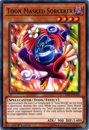 Toon Masked Sorcerer SS01 ENC05 Common 1st Edition Speed Duel Starter Decks Destiny Masters Singles Toon Masked Sorcerer SS01 ENC05 Common 1st Edition Speed Duel Starter Decks Destiny Masters Singles
