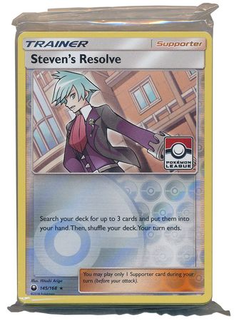Pokemon Card League Promo 145/168 - NM/Mint REVERSE holo STEVEN'S RESOLVE 
