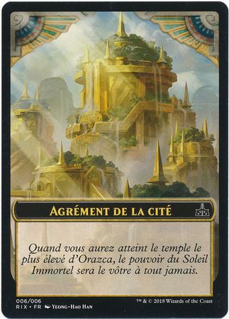 Agrement de la Cite City s Blessing Token 006 French RIX Rivals of Ixalan French Singles Agrement de la Cite City s Blessing Token 006 French RIX Rivals of Ixalan French Singles