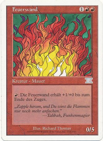 Feuerwand Wall of Fire German 6th Edition Sixth Edition German Singles Feuerwand Wall of Fire German 6th Edition Sixth Edition German Singles