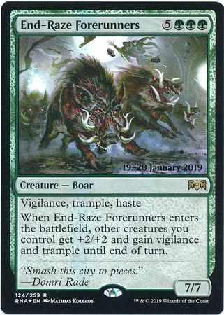 End Raze Forerunners 124 259 RNA Prerelease Foil Promo Magic The Gathering Promo Cards End Raze Forerunners 124 259 RNA Prerelease Foil Promo Magic The Gathering Promo Cards