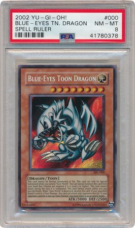 Blue Eyes Toon Dragon SRL 000 PSA NM MT 8 Secret Rare Unl SRL 0378 Spell Ruler SRL Unlimited Singles Blue Eyes Toon Dragon SRL 000 PSA NM MT 8 Secret Rare Unl SRL 0378 Spell Ruler SRL Unlimited Singles