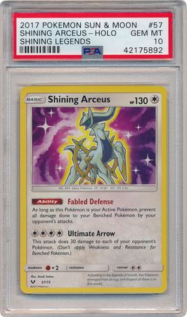 Shining Arceus 57 73 PSA GEM MT 10 Holo Rare SM Shining Legends 5892 Sun Moon Shining Legends Singles Shining Arceus 57 73 PSA GEM MT 10 Holo Rare SM Shining Legends 5892 Sun Moon Shining Legends Singles