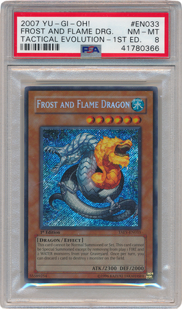 Frost and Flame Dragon TAEV EN033 PSA EX NM 6 Secret Rare 1st Ed TAEV 0366 Tactical Evolution TAEV 1st Edition Singles Frost and Flame Dragon TAEV EN033 PSA EX NM 6 Secret Rare 1st Ed TAEV 0366 Tactical Evolution TAEV 1st Edition Singles