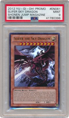 Slifer the Sky Dragon JUMP EN061 PSA Mint 9 Ultra Rare JUMP 0396 Yu Gi Oh Promo Cards Slifer the Sky Dragon JUMP EN061 PSA Mint 9 Ultra Rare JUMP 0396 Yu Gi Oh Promo Cards