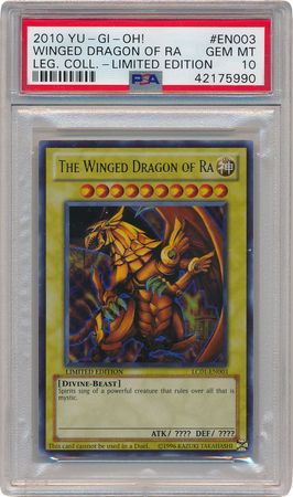 The Winged Dragon of Ra LC01 EN003 PSA GEM MT 10 Ultra Rare LC01 5990 Legendary Collection 1 LC01 The Winged Dragon of Ra LC01 EN003 PSA GEM MT 10 Ultra Rare LC01 5990 Legendary Collection 1 LC01