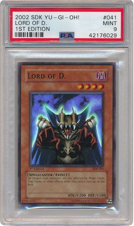 Lord of D SDK 041 PSA Mint 9 Super Rare 1st Ed SDK 6029 Starter Deck Kaiba SDK 1st Edition Singles Lord of D SDK 041 PSA Mint 9 Super Rare 1st Ed SDK 6029 Starter Deck Kaiba SDK 1st Edition Singles