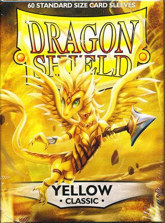 Dragon Shield Yellow Classic 60ct Standard Sized Sleeves AT 10714 Sleeves Dragon Shield Yellow Classic 60ct Standard Sized Sleeves AT 10714 Sleeves