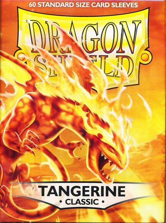 Dragon Shield Tangerine Classic 60ct Standard Sized Sleeves AT 10730 Sleeves Dragon Shield Tangerine Classic 60ct Standard Sized Sleeves AT 10730 Sleeves