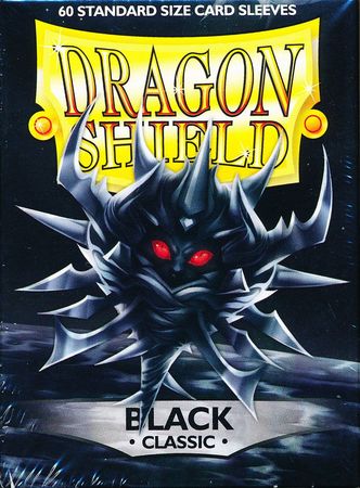 Dragon Shield Black Classic 60ct Standard Sized Sleeves AT 10702 Sleeves Dragon Shield Black Classic 60ct Standard Sized Sleeves AT 10702 Sleeves