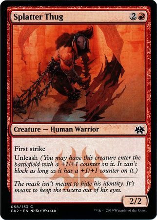 Splatter Thug 058 133 Rakdos Guild Kit Splatter Thug 058 133 Rakdos Guild Kit
