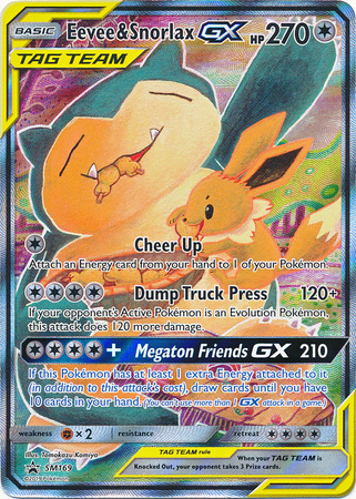 Eevee & Snorlax GX - SM169 - Alternate Art Promo