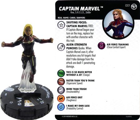 Carol Danvers Fearless #022 Heroclix Captain Marvel Movie Gravity Feed 