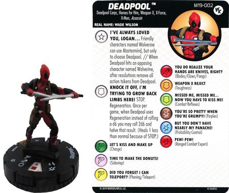 Deadpool M19 002 WizKids Promo Marvel Heroclix Heroclix WizKids Promos Deadpool M19 002 WizKids Promo Marvel Heroclix Heroclix WizKids Promos