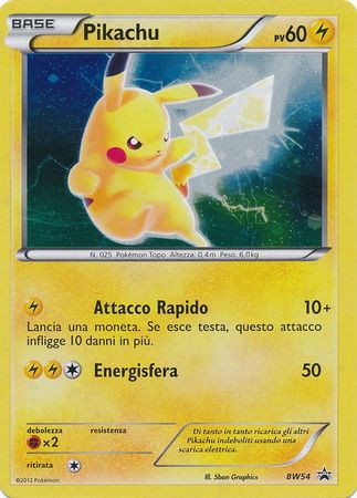 Pikachu Italian BW54 Holo Promo Pikachu Italian BW54 Holo Promo