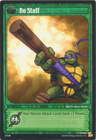 Bo Staff 1st Edition Teenage Mutant Ninja Turtles TCG Singles Sealed Bo Staff 1st Edition Teenage Mutant Ninja Turtles TCG Singles Sealed