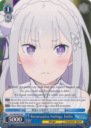 Reciprocative Feelings Emilia RZ S46 PE03 PR Promo Weiss Schwarz Promo Cards Reciprocative Feelings Emilia RZ S46 PE03 PR Promo Weiss Schwarz Promo Cards