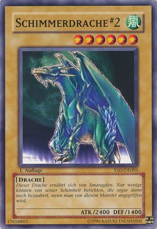 Schimmerdrache 2 YSD DE003 Common 1st Edition German Yugioh Cards Schimmerdrache 2 YSD DE003 Common 1st Edition German Yugioh Cards