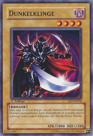 Dunkelklinge YSD DE004 Common 1st Edition German Yugioh Cards Dunkelklinge YSD DE004 Common 1st Edition German Yugioh Cards