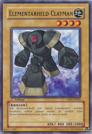Elementarheld Clayman YSD DE009 Common 1st Edition German Yugioh Cards Elementarheld Clayman YSD DE009 Common 1st Edition German Yugioh Cards