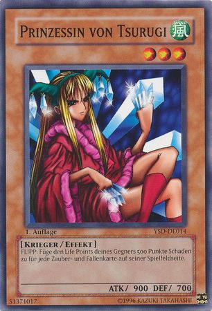 Prinzessin von Tsurugi YSD DE014 Common 1st Edition German Yugioh Cards Prinzessin von Tsurugi YSD DE014 Common 1st Edition German Yugioh Cards