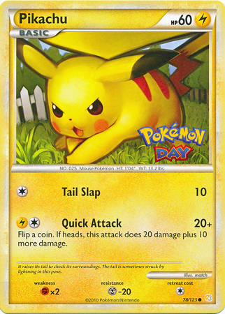 Pikachu 78 123 Pokemon Day Promo Pokemon Special Event Promos Pikachu 78 123 Pokemon Day Promo Pokemon Special Event Promos
