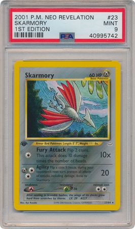 Skarmory 23 64 PSA Mint 9 Rare 1st Edition Neo Revelations 5742 Neo Revelations 1st Edition Singles Skarmory 23 64 PSA Mint 9 Rare 1st Edition Neo Revelations 5742 Neo Revelations 1st Edition Singles