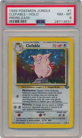 Clefable 1 64 PSA NM MT 8 Holo Rare Pre Release 3631 Pokemon Pre Release Promos Clefable 1 64 PSA NM MT 8 Holo Rare Pre Release 3631 Pokemon Pre Release Promos