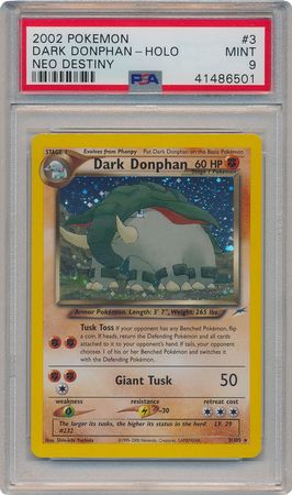 Dark Donphan 3 105 PSA Mint 9 Holo Unlimited Neo Destiny 6501 Neo Destiny Unlimited Singles Dark Donphan 3 105 PSA Mint 9 Holo Unlimited Neo Destiny 6501 Neo Destiny Unlimited Singles