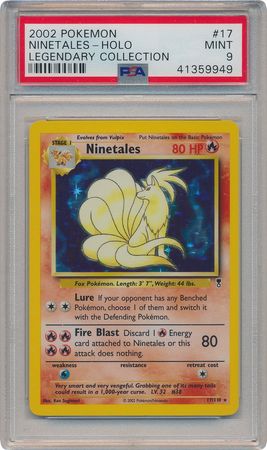 Ninetales 17 110 PSA Mint 9 Holo Rare Legendary Collection 9949 Legendary Collection Singles Ninetales 17 110 PSA Mint 9 Holo Rare Legendary Collection 9949 Legendary Collection Singles