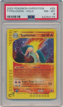 Typhlosion 28 165 PSA NM MT 8 Holo Rare Expedition 0179 Expedition Singles Typhlosion 28 165 PSA NM MT 8 Holo Rare Expedition 0179 Expedition Singles