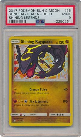 Shining Rayquaza 56 73 PSA Mint 9 Holo Rare S M Shining Legends 0264 Sun Moon Shining Legends Singles Shining Rayquaza 56 73 PSA Mint 9 Holo Rare S M Shining Legends 0264 Sun Moon Shining Legends Singles
