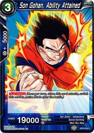 Son Gohan Ability Attained BT6 032 Common Destroyer Kings Non Foil Singles Son Gohan Ability Attained BT6 032 Common Destroyer Kings Non Foil Singles