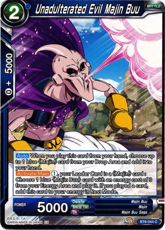 Unadulterated Evil Majin Buu BT6 044 Common Unadulterated Evil Majin Buu BT6 044 Common