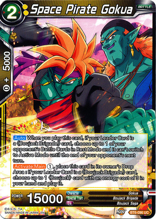 Space Pirate Gokua BT6 096 Uncommon Space Pirate Gokua BT6 096 Uncommon