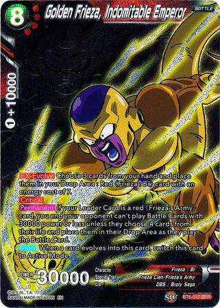 Golden Frieza Indomitable Emperor BT6 017 Special Rare SPR Destroyer Kings Foil Singles Golden Frieza Indomitable Emperor BT6 017 Special Rare SPR Destroyer Kings Foil Singles