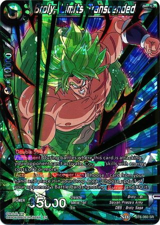 dragon ball card game broly legends dawning
