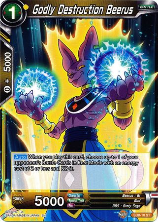 Godly Destruction Beerus SD8 10 Starter Rare Rising Broly Starter Deck Godly Destruction Beerus SD8 10 Starter Rare Rising Broly Starter Deck