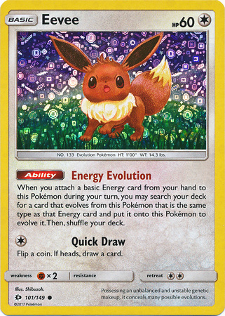 Eevee - Pokémon Normal Comum - 80/111 - Pokemon Card Game