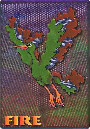 Moltres Fire 1999 Japanese Meiji Promo Embossed Moltres Fire 1999 Japanese Meiji Promo Embossed