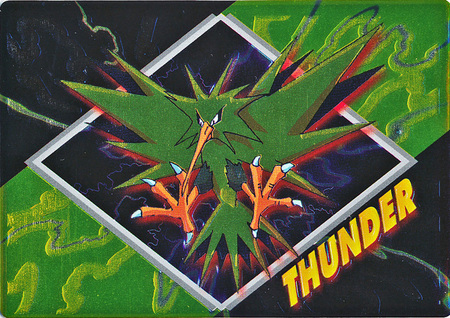 Zapdos Thunder 1999 Japanese Meiji Promo Embossed Japanese Meiji Promos Zapdos Thunder 1999 Japanese Meiji Promo Embossed Japanese Meiji Promos