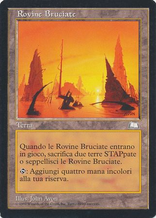 Rovine Bruciate Scorched Ruins Weatherlight Italian Rovine Bruciate Scorched Ruins Weatherlight Italian