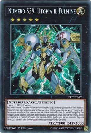 Numero S39 Utopia il Fulmine LCKC IT087 Secret Rare 1st Edition Numero S39 Utopia il Fulmine LCKC IT087 Secret Rare 1st Edition