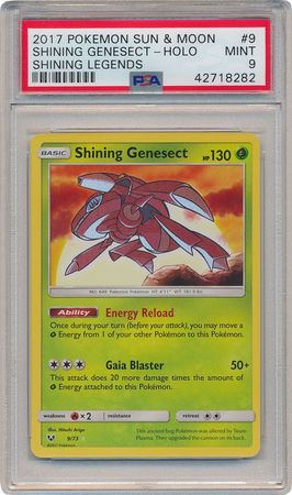 Shining Genesect 9 73 PSA Mint 9 Holo Rare Shining Legends 8282 Sun Moon Shining Legends Singles Shining Genesect 9 73 PSA Mint 9 Holo Rare Shining Legends 8282 Sun Moon Shining Legends Singles
