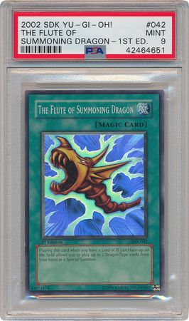 The Flute of Summoning Dragon SDK 042 PSA Mint 9 Super Rare 1st Ed SDK 4651 Starter Deck Kaiba SDK 1st Edition Singles The Flute of Summoning Dragon SDK 042 PSA Mint 9 Super Rare 1st Ed SDK 4651 Starter Deck Kaiba SDK 1st Edition Singles