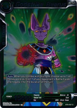 Godstrike Beerus BT6 057 Foil Common Destroyer Kings Foil Singles Godstrike Beerus BT6 057 Foil Common Destroyer Kings Foil Singles