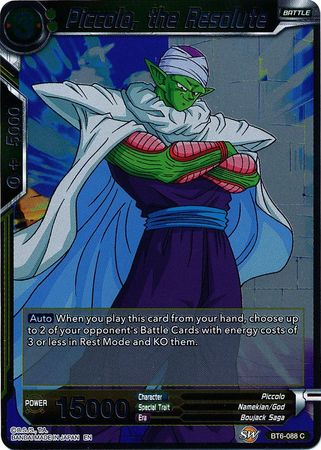 Piccolo the Resolute BT6 088 Foil Common Destroyer Kings Foil Singles Piccolo the Resolute BT6 088 Foil Common Destroyer Kings Foil Singles